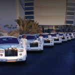 Luxury Rolls Royce line up at Gulf Concours Burj Al Arab