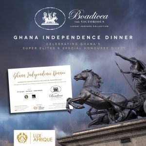 Boadicea the Victorious Ghana Independence Dinner invitation